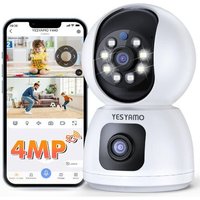 2.5K 4MP Caméra Surveillance WiFi Intérieure 360°, Caméra Bébé/Animaux avec WiFi 2.4G/5G, Vision Nocturne Intelligente, Détection de Personne et