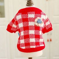 Pull À Carreaux Rouge Et Blanc Pour Chien Et Chat, Vêtement D'hiver, Style Mignon, Petit Et Grand, Manteau Pour Chien Et Chat