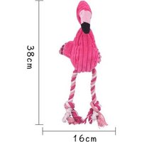 Jouet Interactif De Nettoyage Des Dents Pour Animaux De Compagnie, En Forme De Flamand Rose Et Dessin Animé, Corde En Coton, Pour Grincer, Produit
