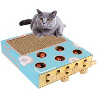 Boîte De Jeu Pour Chat 3 En 1, Bâton De Chat Drôle Avec Grattoir, Boîte De Jeu Pour Chat, Labyrinthe, Jouet Éducatif Interactif, Souris De Chasse