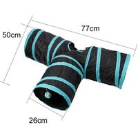 Tunnel Pliable, 3 Trous, 2 Couleurs, Jouets Pour Chaton, Tubes, Chiot, Furets, Lapin, Jeu Chien, Balles, Rangement Amusant Pour Animaux De Compagnie