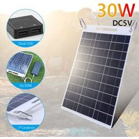 Chargeur Solaire D'extérieur À Double Usb, Étanche, 5v, 30w, Cellules Portables, Batterie, Pour L'électronique Et Le Téléphone