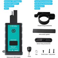 Chargeur De Moto Étanche Sae Vers Usb/Type-C, Voltmètre Pour Téléphone