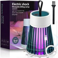 Lampe Anti Moustique Interieur Exterieur, Mosquito Zapper,Mosquito Killer avec UV Lampe, Portable Bug Zapper avec Chargement USB,Non Toxique et