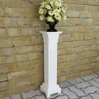 vidaXL Support pilier classique carré pour plantes MDF