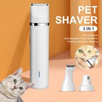 Kit De Toilettage Pour Animaux De Compagnie 3 En 1, Rechargeable Par Usb, Tondeuse À Cheveux Pour Animaux De Compagnie, Broyeur À Ongles Et Pattes,