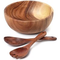 Grande Cuillère De Service À Salade En Bois, Fourchette, Ustensiles De Cuisine En Bois, Cuillère À Soupe À Long Manche, Louche De Table