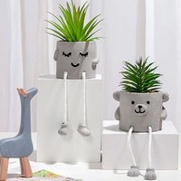 Pot De Fleurs Décoratif Super Mignon, Simulation De Plante, Décoration Créative De Bureau Pour La Maison, Salon, Bureau, Fournitures De Jardin,