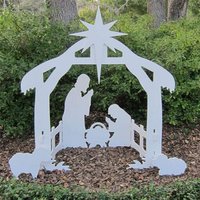 Carte D'insertion De Scène De Jésus De Noël, Panneau En Plastique, Herbe D'extérieur, Xqmg