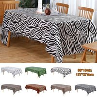 Nappe De Table Jetable Thème Animal Safari, Imperméable À L'huile, Fournitures De Décoration De Fête, 173x274 Cm
