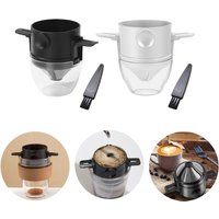 Filtre À Café Portable En Acier Inoxydable, Support Pliable Pour Le Café Et Le Thé, Facile À Nettoyer, Réutilisable, Sans Papier