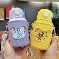 Thermos En Paille Pour Enfants, Dessin Animé, Tasse En Acier Inoxydable, Bracelet En Silicone Portable, De Qualité Alimentaire, Tasse D'eau