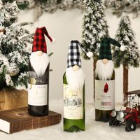 Bouchon De Bouteille De Vin En Mini Treillis 3 Pièces, Couverture De Bouteille De Bière Au Champagne De Noël, Décoration De Noël, Table À Manger,