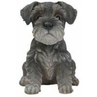 Statue De Chiot Schnauzer Assis, Sculpture De Pelouse En Résine, Super Mignon, Décoration De Jardin, De Cour, Cadeau, Vente De To