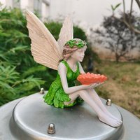 Statues D'ange Féerique De Tournesol, Ornement De Jardin Artisanal En Résine Pour Décoration Extérieure De Cour, Aménagement Paysager