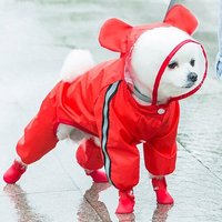 Manteau Imperméable À Capuche Pour Chien, Couverture Complète, Une Pièce, Vêtements Imperméables Pour Chiot, Costume D'extérieur, Combinaison Pour