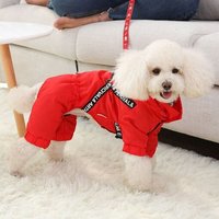 Sweat À Capuche En Coton Rembourré Pour Chien, Vêtement Chaud Et Décontracté, Avec Anneau De Traction, Pour L'hiver