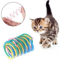 Jouets De Printemps Colorés Pour Animaux De Compagnie, 10 Pièces, Chaton, Entraînement Interactif, Bobine Flexible, Fournitures Pour Animaux De