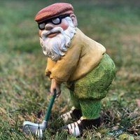 Sculpture De Gnome De Golf En Résine, Statue D'art Naine, Imperméable, Accessoire De Jardin, Patio, Cour, Ornement, Fournitures De Jardin