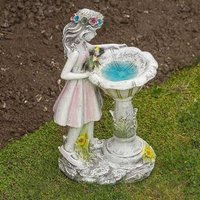 Lampe Solaire Décorative En Résine, Simulation De Fleur Féerique, Statue De Jardin Faite À La Main Pour Bureau, Décoration Artisanale S W9k7