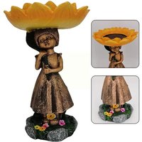 Bain De Tournesol Pour L'extérieur, Ornement De Jardin Avec Coccinelle, Statue De Pelouse En Résine, Sauvage, Fait À La Main, Ya-N3g2