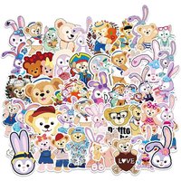 Nouveaux Produits 2021, 50 Autocollants Graffiti Delu Ours Et Étoile Du Dessin Animé, Zc, Pour Ordinateur Portable, Bagages, Décoration De Voiture