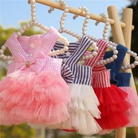 Robe De Princesse En Coton Pour Chiot Et Chat, Tenue De Mariage En Jean, Jupe Bulle, Confortable Pour Petits Et Moyens Chiens Et Animaux De Compagnie