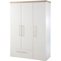 Roba Armoire Bébé "Nele" 3 Portes - 1 Tiroir - Blanc - Décor "Chêne Artisanal