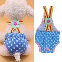 Couche-Culotte Lavable Pour Chien, Culotte Hygiénique, Sous-Vêtement Imprimé À Pois, Produits Pour Animaux De Compagnie