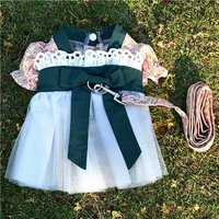 Robe Avec Harnais Pour Chien, Ensemble Avec Laisse, Vêtements Princesse Pour Animaux De Compagnie, Tenues Pour Chiot, Chiot, Fille, Chat