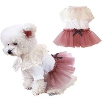 Robe Rose Douce Pour Petit Chien, Carlin, Chihuahua, Vêtements Princesse, Style Chat, Robe De Mariage, Jupe À Noeud