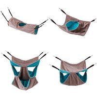 Hamac En Peluche Double Pour Animaux De Compagnie, Mini Nid Chaud Suspendu Pour Chat, Lapin, Cochon D'inde, Écureuil, Accessoire De Cage Pour Petit