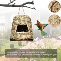 Nid D'oiseau Naturel Tissé À La Main, Pour Fenêtre Extérieure, Patio, Pour Colibri, Finch, Canar, Chicha