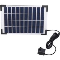 Kit De Fontaine Solaire Flottante 10v 5w, 190l/H, Portable, Différentes Buses, Longue Durée De Vie Pour Les Jardins Et Les Poissons