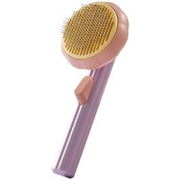 Brosse En Plastique Autonettoyante Pour Animaux De Compagnie, Peigne En Acier Inoxydable, Pour L'épilation, Forme Mignonne, Facile À Nettoyer,