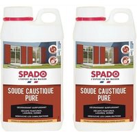 Spado Lot de 2 Bidons 1 kg Soude Caustique Pure