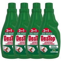 DESTOP Lot de 4 Gels Entretien Canalisations - Fosse Septique - 750 ml Parfum Menthe