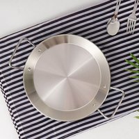 Poêle À Frire Antiadhésive En Acier Inoxydable, Ustensile De Cuisine De Camping Sûr Et Durable, Casserole Binaurale, Outil De Cuisine Portable En