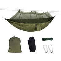Hamac Portable En Tissu De Parachute Haute Résistance Avec Moustiquaire, Lit-Balançoire D'extérieur Pour Le Camping Ou La Chasse, Pour 1 Ou 2