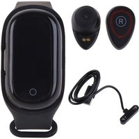 Montre Connectée Tws Bluetooth 5.0, 1 Ensemble, Écouteurs Sans Fil, Moniteur De Fréquence Cardiaque