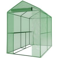 Serre De Jardin2m? B?Che Arm?E Avec Etag?Res Et Porte Zip?E