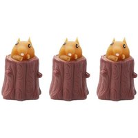 Simulation D'écureuil À Presser, 3 Pièces, Jouet Délicat Rétractable Pour Soulager La Pression, Pincement, Tasse D'écureuil, Cadeaux Pour Enfants