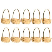 Mini Panier En Rotin Tissé En Osier, Stockage De Fruits Miniatures, Pique-Nique Maison De Poupée, Petit Pain De Fleur, Bonbons De Mariage, Table