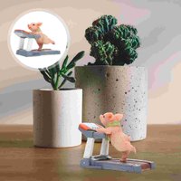 Statue De Jardin, Figurines Féeriques, Mini Ornements En Résine, Animaux En Cours D'exécution, Gâteau À Collectionner