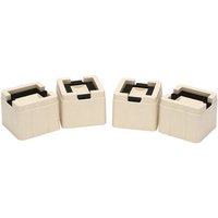 Ensemble De 4 Pièces De Lit Et De Meuble Empilables De 3 Pouces, Tapis Carré Antidérapant À Roulettes, Pour Tous Les Types De Bureaux, Canapés