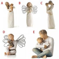 Figurine Maman Et Fils, Décoration De Maison, Artisanat En Résine, Décor De Table, Cadeau De Noël Pour La Famille