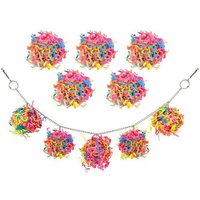 Jouets Pour Perroquets, Balles De Rotin En Papier Coloré, Jouets Pour Perchoirs À Oiseaux, Cage, Accessoires Suspendus, Hamac À Mâcher