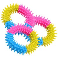 Anneau Trichromatique À Mâcher Pour Chien, 3 Pièces/Paquet, Coloré, Intéressant, Entraînement, Petits Jouets En Caoutchouc Pour Chien De Compagnie