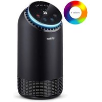 Partu BS-08 Purificateur d'Air Masion avec Hepa H13, Air Purifier Capturer 99,97% de Particules, 25dB Mode Veille Silencieux, Veilleuse Chaude,