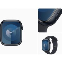 Apple Watch Series 9 GPS (MR9A3) 45 mm Boîtier en aluminium minuit avec bracelet sport minuit noir